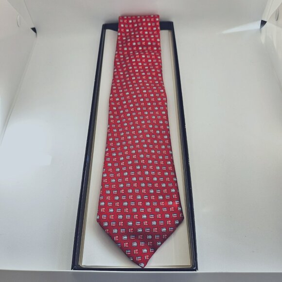Vineyard Vines Silk Red Tie Jamie Boeckel Custom Collection Hand Made U.S.A. NIB - Picture 1 of 7